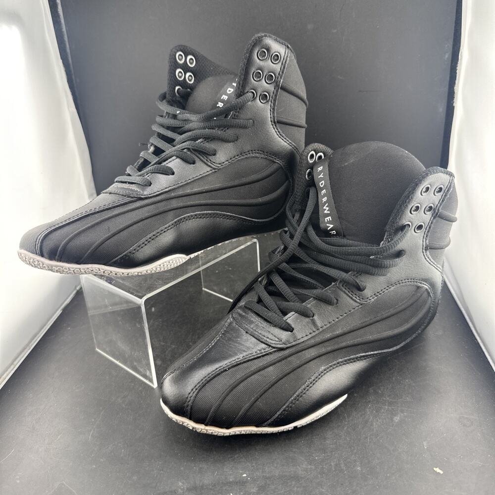 Ryderwear D-Mak Force Lifting Shoes Black High Top Bodybuilding Sneaker Size 6.5